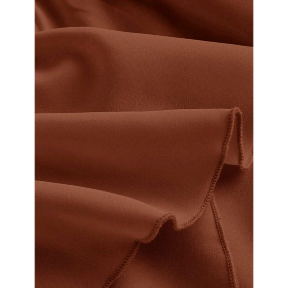 Bohemian Western Skirt Cinch Ruched Drawstring Brown Terracotta - Picture 5 of 11